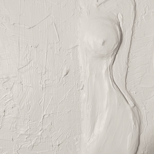 The finished, painted relief.